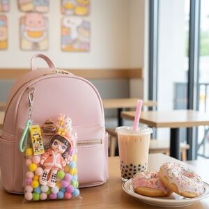 Pink Key & Card Holder